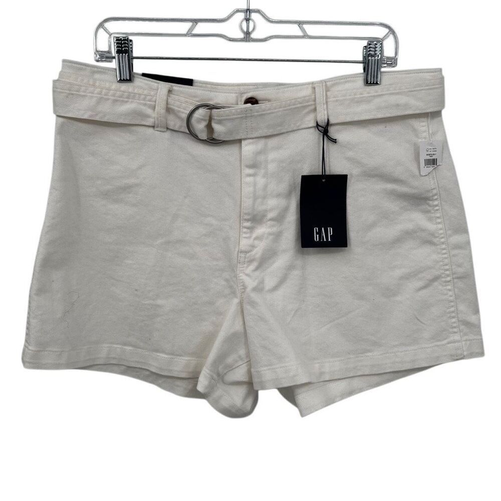 Gap 4” High-Rise‎ Denim Shorts White Size 14 NWT